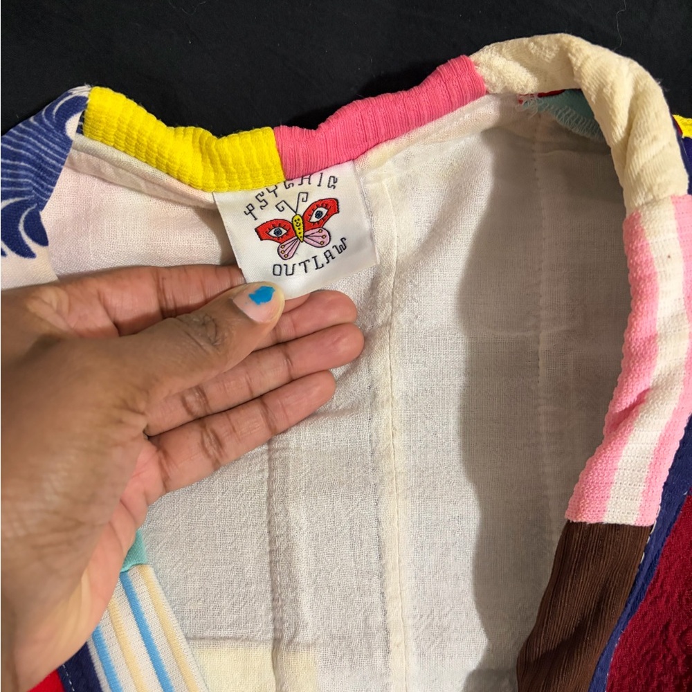 Colorful Patchwork Women's Jacket - Picture 4 of 5